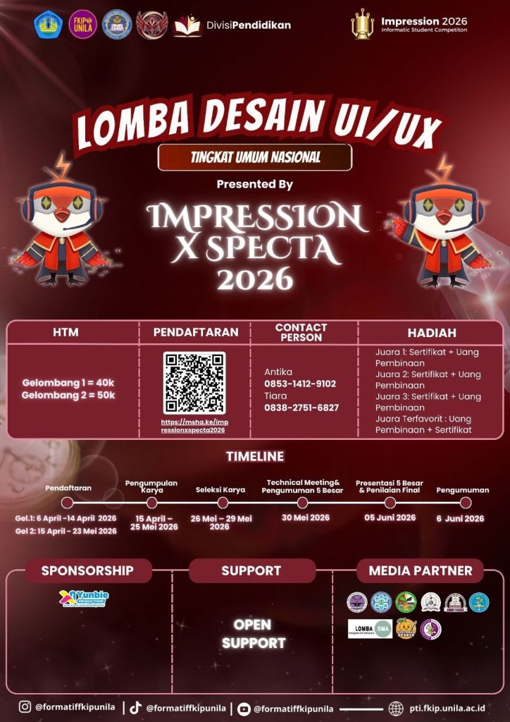 IMPRESSION X SPECTA 2026 LOMBA DESAIN UIUX